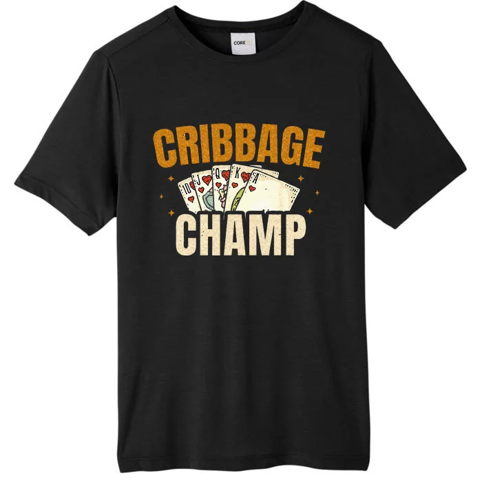 Cribbage Champ Card Game Players ChromaSoft Performance T-Shirt