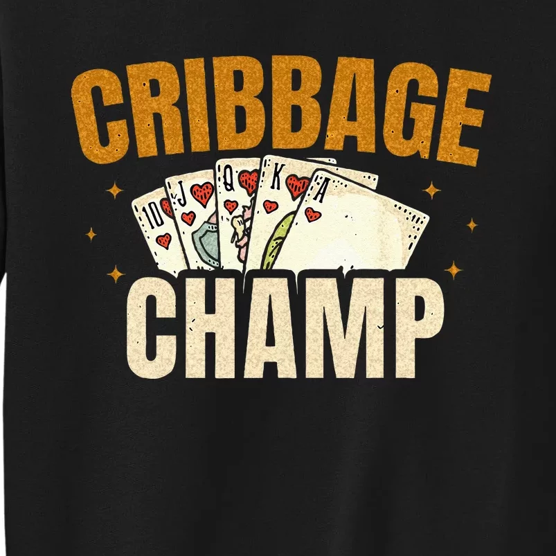 Cribbage Champ Card Game Players Tall Sweatshirt