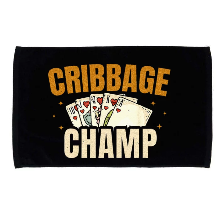 Cribbage Champ Card Game Players Microfiber Hand Towel