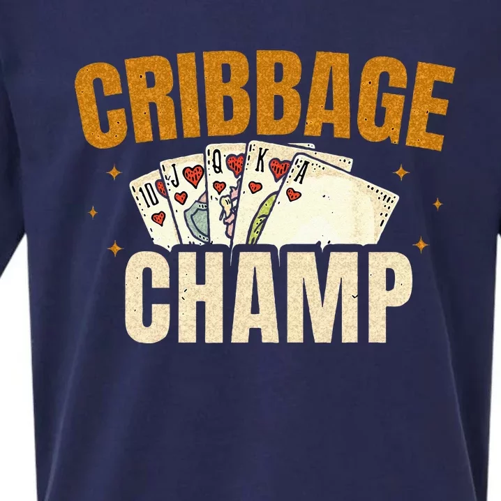 Cribbage Champ Card Game Players Sueded Cloud Jersey T-Shirt