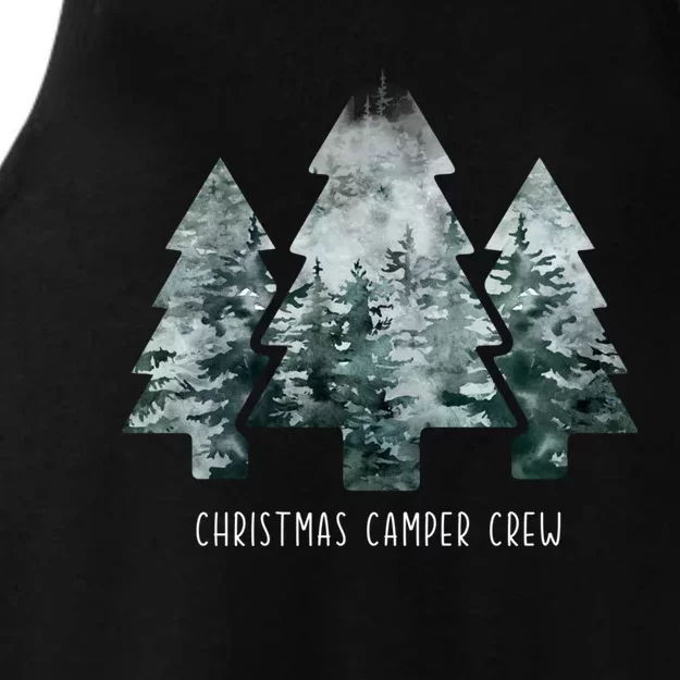 Christmas Camper Crew Christmas Tree Forest Cozy Season Cute Gift Ladies Tri-Blend Wicking Tank