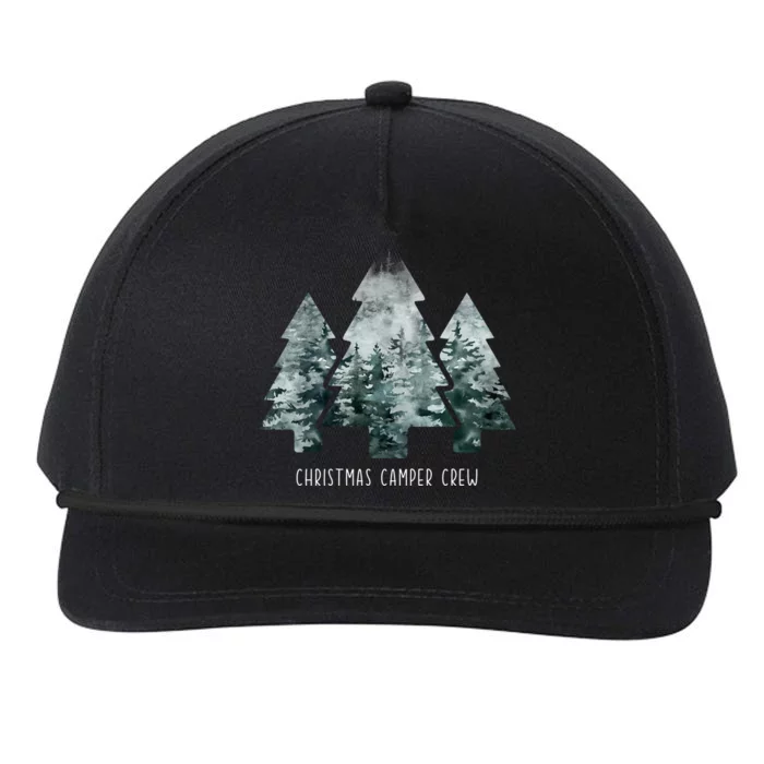 Christmas Camper Crew Christmas Tree Forest Cozy Season Cute Gift Snapback Five-Panel Rope Hat