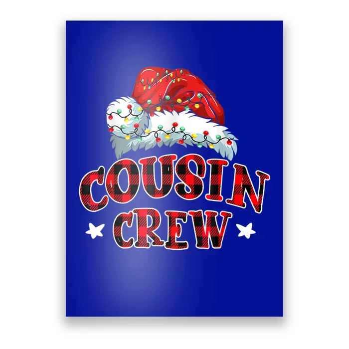 Christmas Cousin Crew Buffalo Red Plaid Pajamas Family Xmas Gift Poster