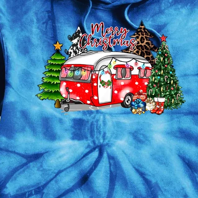 Christmas Camping Camp Lover Funny Camper Christmas Gift Tie Dye Hoodie