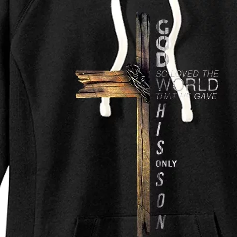 Christ Cross Christian 9 John 316 Women's Fleece Hoodie