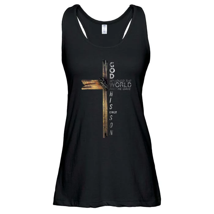 Christ Cross Christian 9 John 316 Ladies Essential Flowy Tank