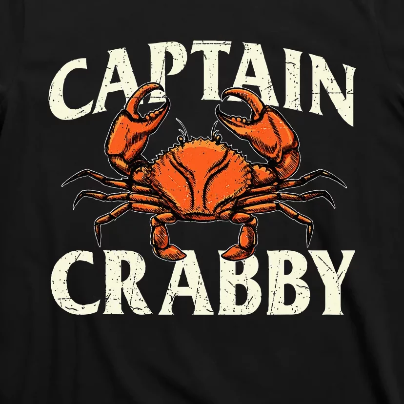 Captain Crabby Crustacean Crabber Crabbing Seafood Lover T-Shirt