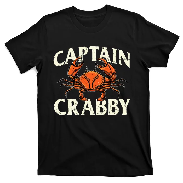 Captain Crabby Crustacean Crabber Crabbing Seafood Lover T-Shirt