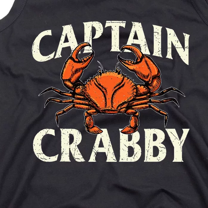 Captain Crabby Crustacean Crabber Crabbing Seafood Lover Tank Top