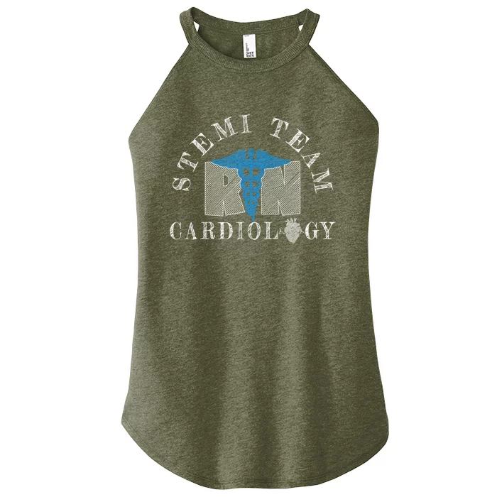 Cardiology Cardiac Cath Lab Code Stemi Team Gift Cardiac Rn Gift Women’s Perfect Tri Rocker Tank