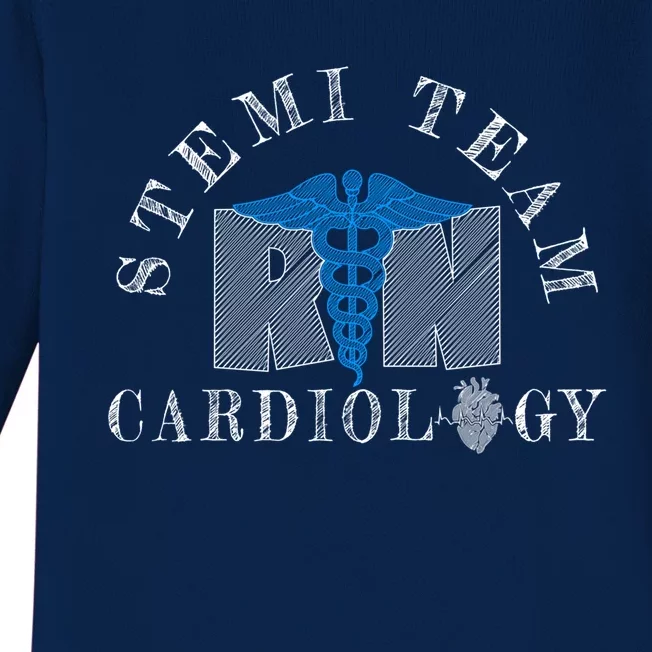 Cardiology Cardiac Cath Lab Code Stemi Team Gift Cardiac Rn Gift Baby Long Sleeve Bodysuit