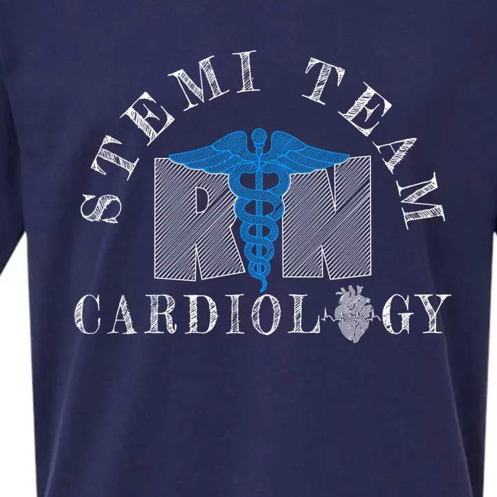 Cardiology Cardiac Cath Lab Code Stemi Team Gift Cardiac Rn Gift Sueded Cloud Jersey T-Shirt