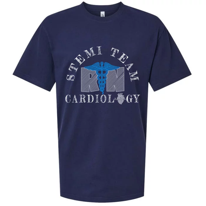 Cardiology Cardiac Cath Lab Code Stemi Team Gift Cardiac Rn Gift Sueded Cloud Jersey T-Shirt