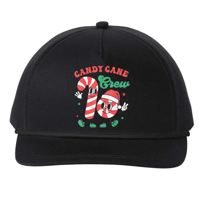 Candy Cane Crew Christmas Snapback Five-Panel Rope Hat