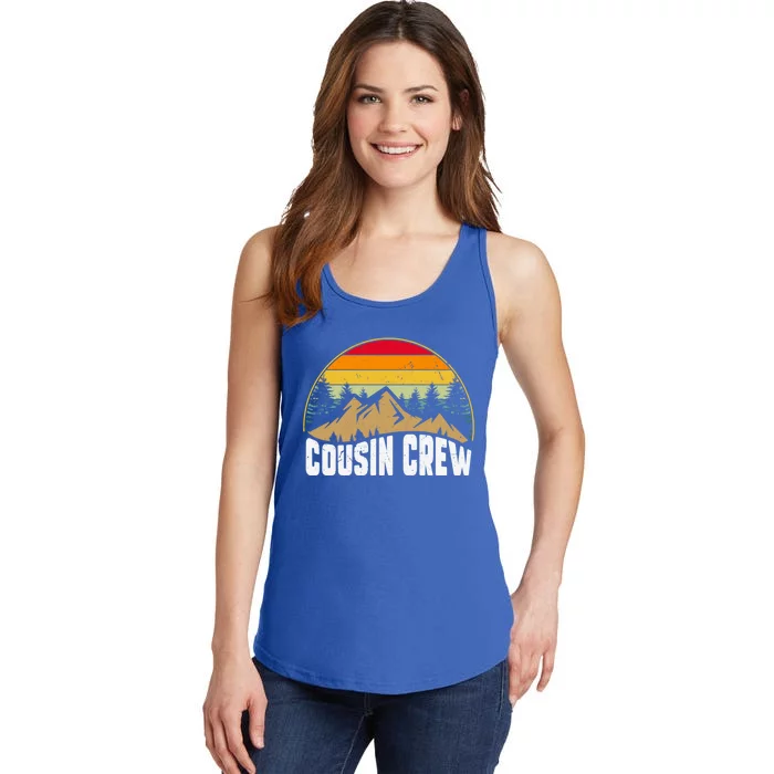 Cousin Camping Crew Road Trip Outdoor Adventure Camping Gift Ladies Essential Tank