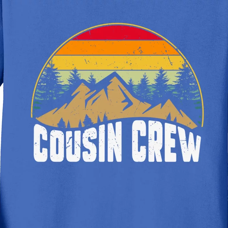 Cousin Camping Crew Road Trip Outdoor Adventure Camping Gift Kids Long Sleeve Shirt