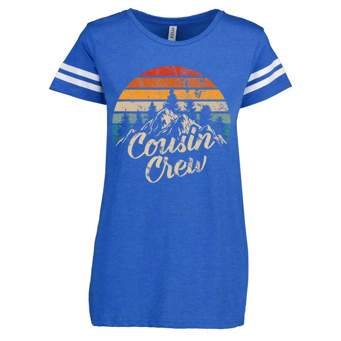 Cousin Crew Camping Outdoor Sunset Summer Camp Enza Ladies Jersey Football T-Shirt