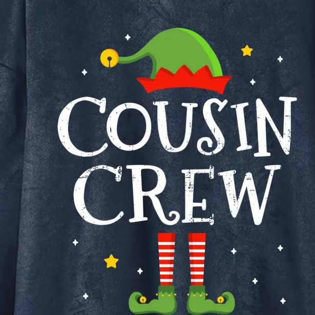 Christmas Cousin Crew With Elf Costume For Family Xmas Meaningful Gift Hooded Wearable Blanket