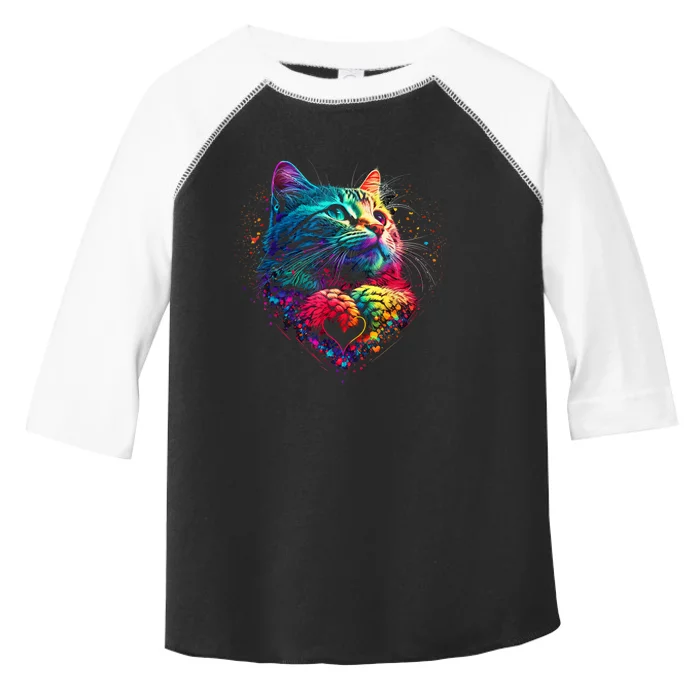 Cute Colorful Cat For Women's For Cat Lover Toddler Fine Jersey T-Shirt