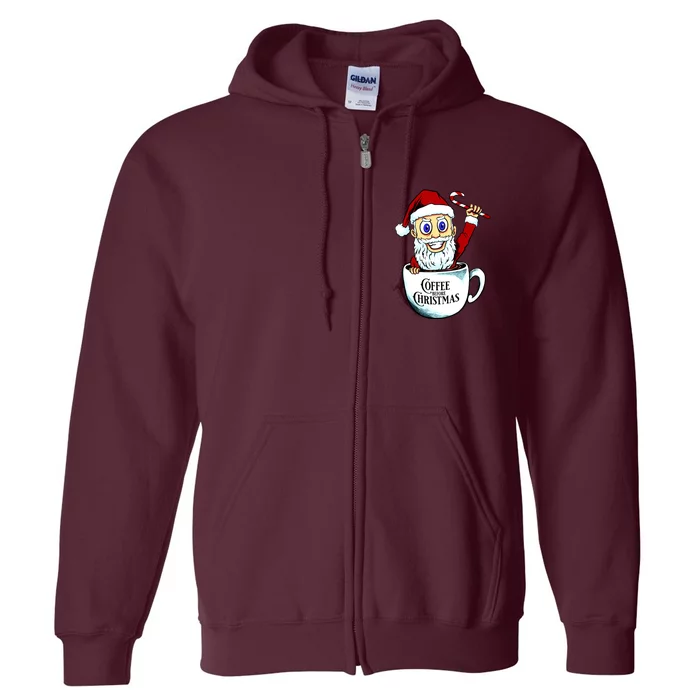 Coffee Christmas Full Zip Hoodie