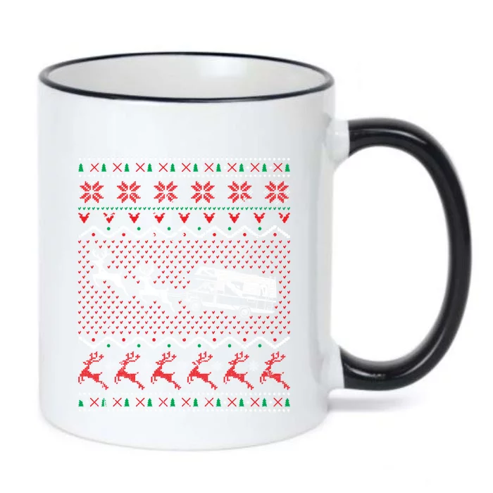 Christmas Camping Camper Ugly Christmas Sweater Gift Black Color Changing Mug