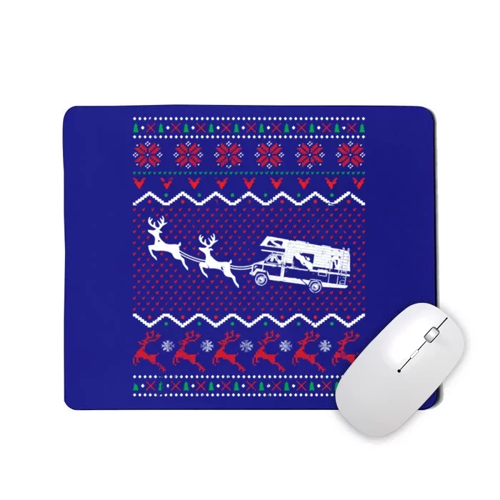 Christmas Camping Camper Ugly Christmas Sweater Gift Mousepad