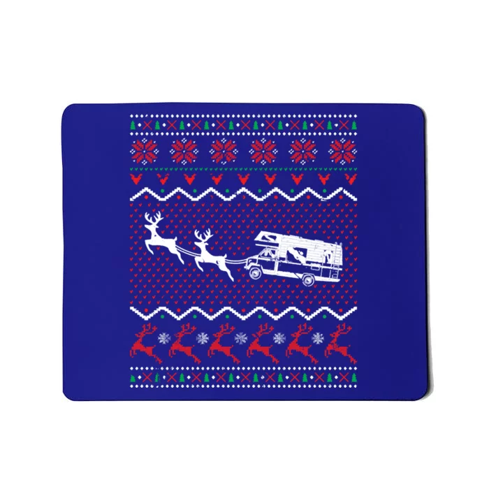 Christmas Camping Camper Ugly Christmas Sweater Gift Mousepad