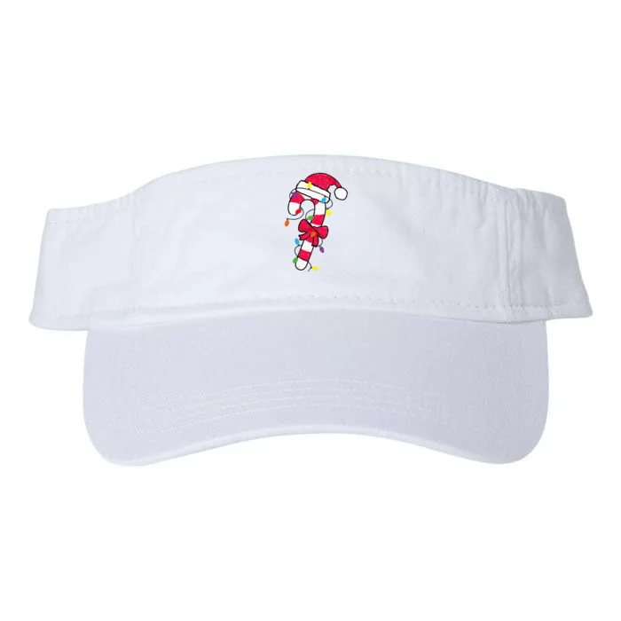 Christmas Candy Cane Santa Xmas Valucap Bio-Washed Visor