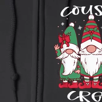 Cousin Crew Christmas Family Squad Naughty Matching Santa Full Zip Hoodie