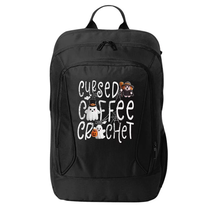 Cursed Coffee & Crochet Knitting & Crocheting For Halloween City Backpack