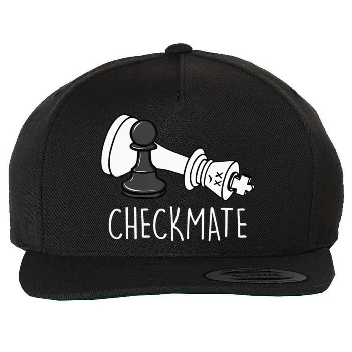 Chess Checkmate Chess Player King Pawn Wool Snapback Cap