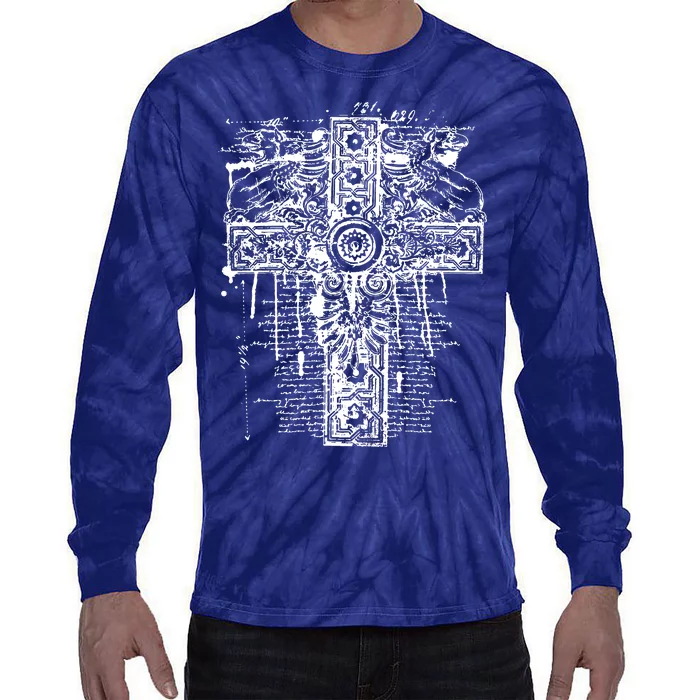 Celtic Cross Tie-Dye Long Sleeve Shirt