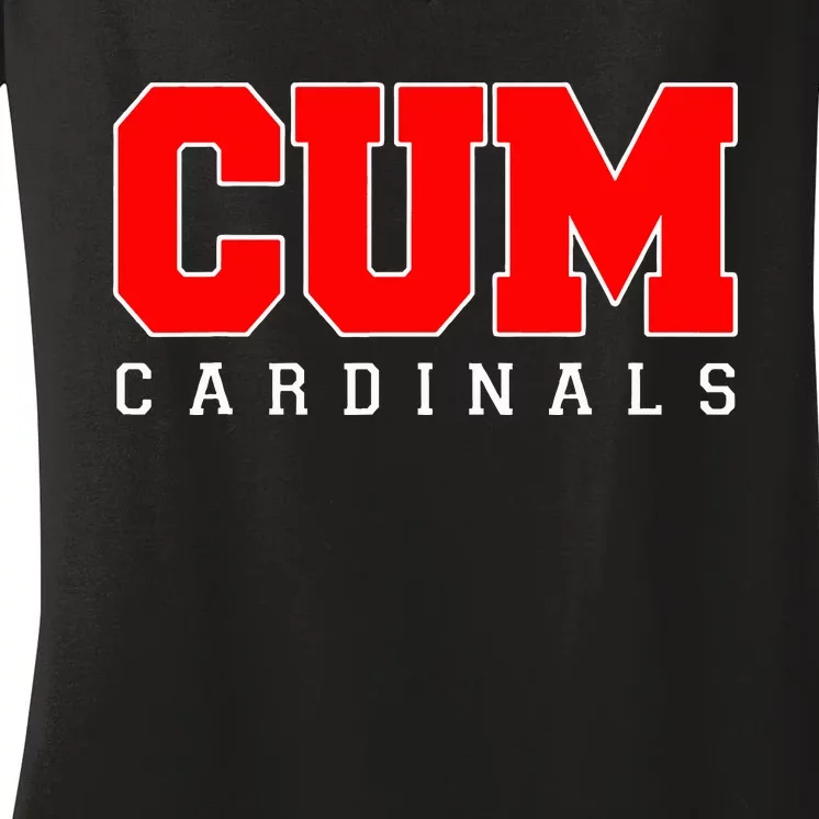 Cum Cardinal Christian University Michigancumcardinalschristianuniversitymi Women's V-Neck T-Shirt