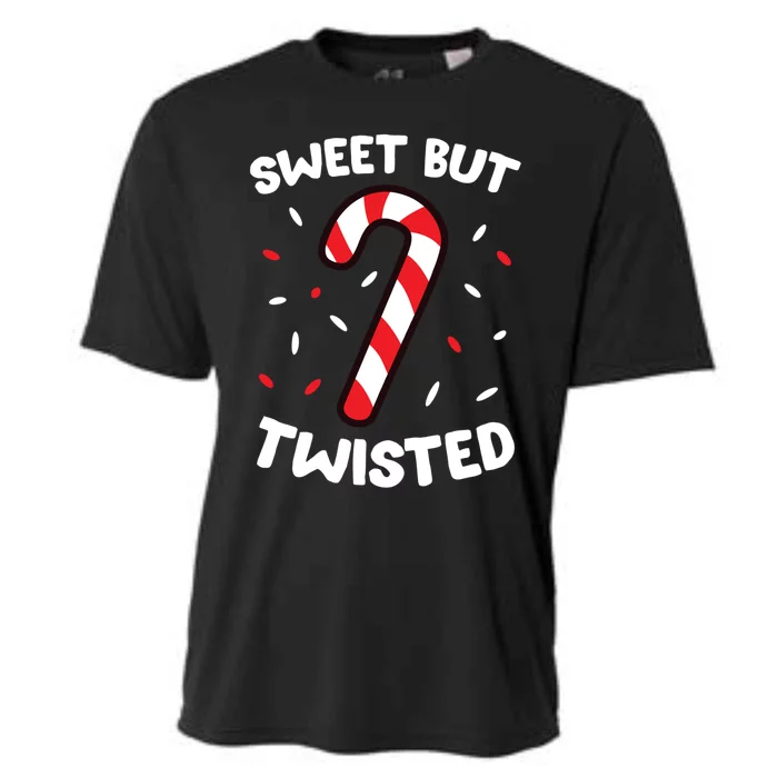 Christmas Candy Cane Sweet But Twisted Funny Christmas Xmas Gift Cooling Performance Crew T-Shirt