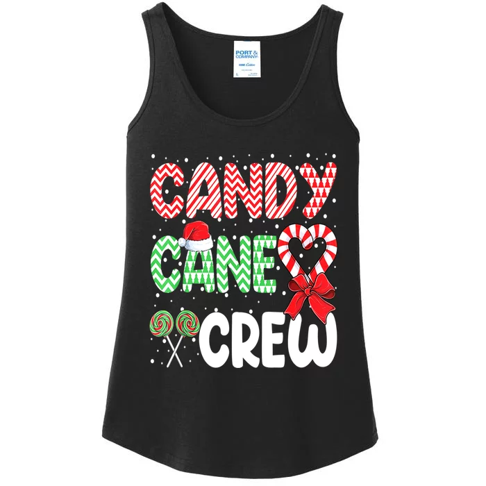 Candy Cane Crew Funny Christmas Sweet Candy Merry Xmas Ladies Essential Tank