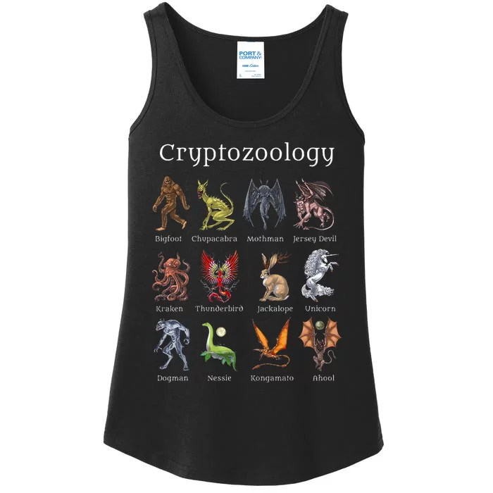 Cryptozoology Cryptid Creatures Fantasy Mythical Monsters Ladies Essential Tank