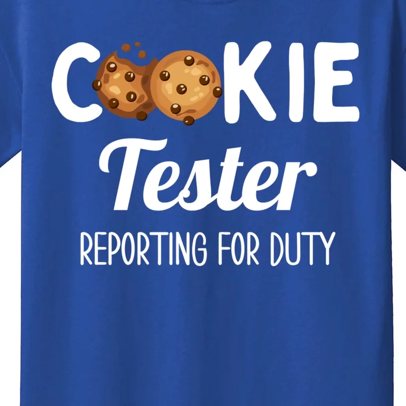 Christmas Chocolate Chip Cookie Tester Reporting For Duty Gift Kids T-Shirt