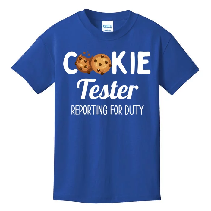 Christmas Chocolate Chip Cookie Tester Reporting For Duty Gift Kids T-Shirt