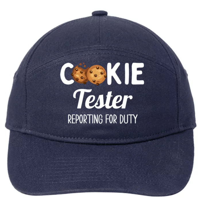 Christmas Chocolate Chip Cookie Tester Reporting For Duty Gift 7-Panel Snapback Hat