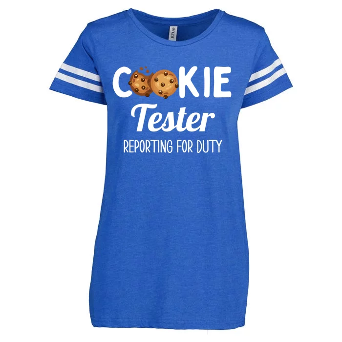 Christmas Chocolate Chip Cookie Tester Reporting For Duty Gift Enza Ladies Jersey Football T-Shirt