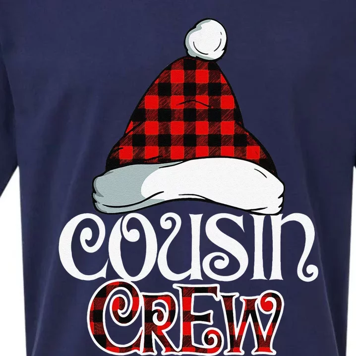 Christmas Cousin Crew Buffalo Red Plaid Pajamas Family Xmas Gift Sueded Cloud Jersey T-Shirt