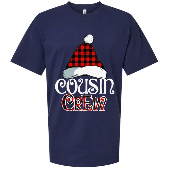 Christmas Cousin Crew Buffalo Red Plaid Pajamas Family Xmas Gift Sueded Cloud Jersey T-Shirt