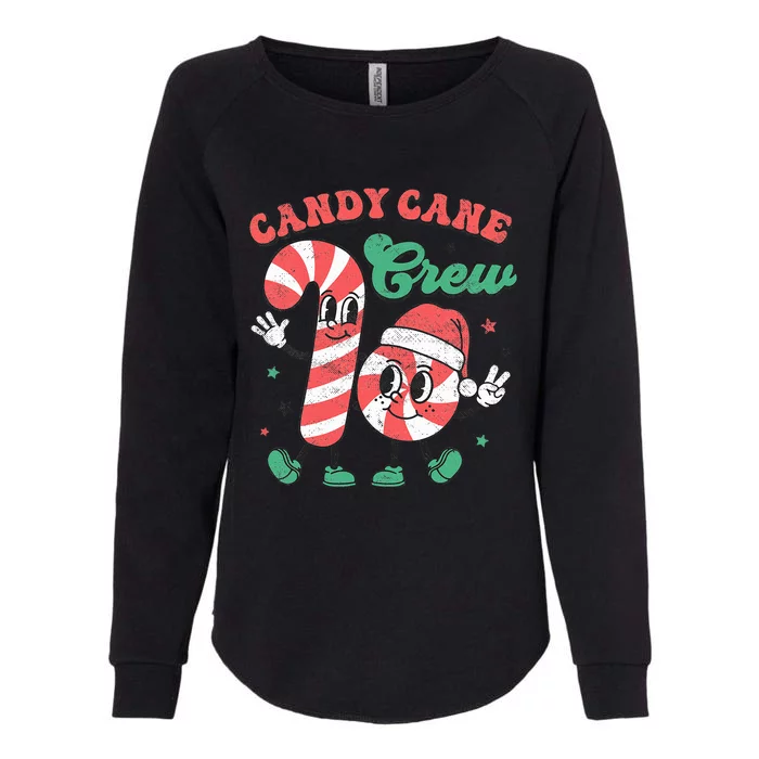 Candy Cane Crew Christmas Xmas Love Candy Womens California Wash Sweatshirt