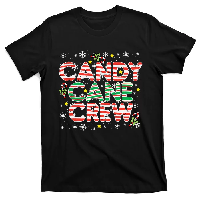 Candy Cane Crew Christmas Squad Matching Family Friends Kids T-Shirt