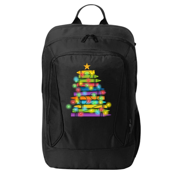 Christmas Colorful Crayons Holiday City Backpack