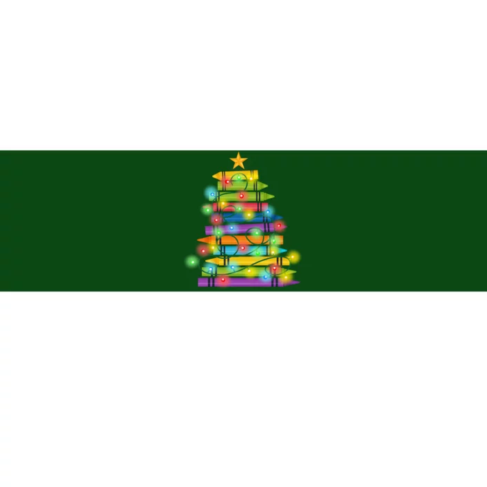 Christmas Colorful Crayons Holiday Bumper Sticker