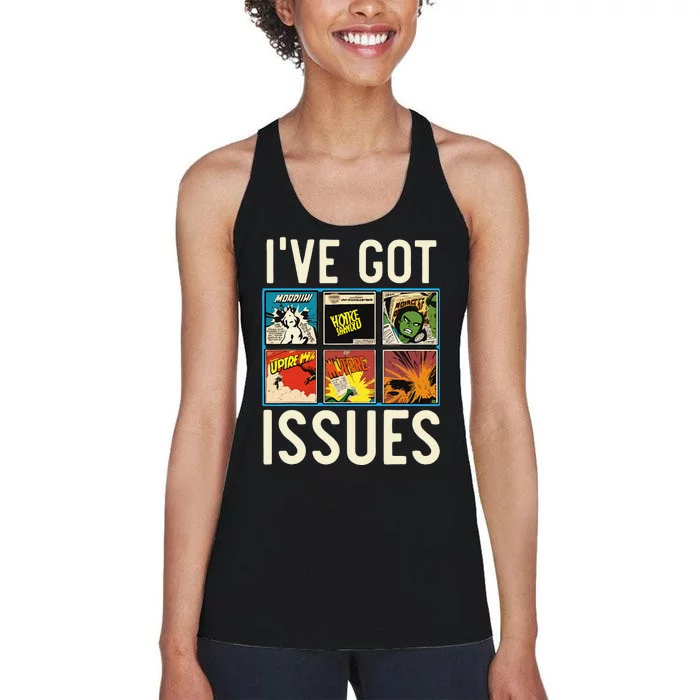 Comic Collector Comic Reader Reading Comic Books Women's Racerback Tank