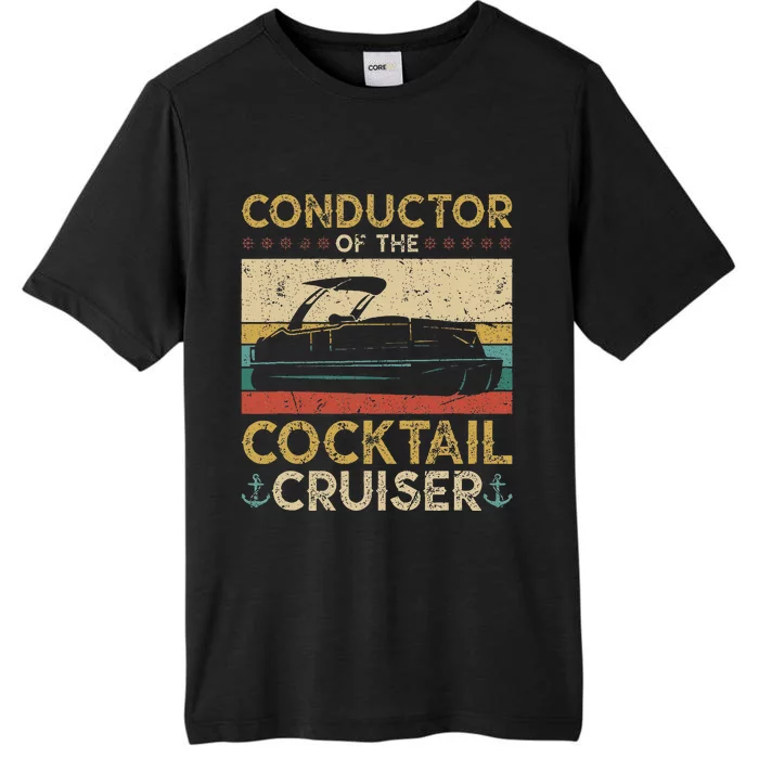 Conductor Cocktail Cruiser Pontooning Pontoon Boat Captain ChromaSoft Performance T-Shirt