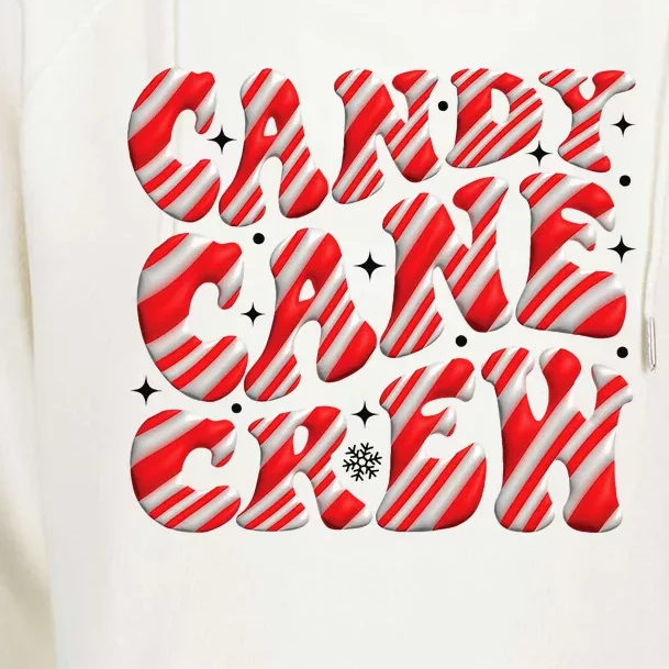 Candy Cane Crew Funny Christmas Candy Cane Lover Xmas Pajama Womens Funnel Neck Pullover Hood