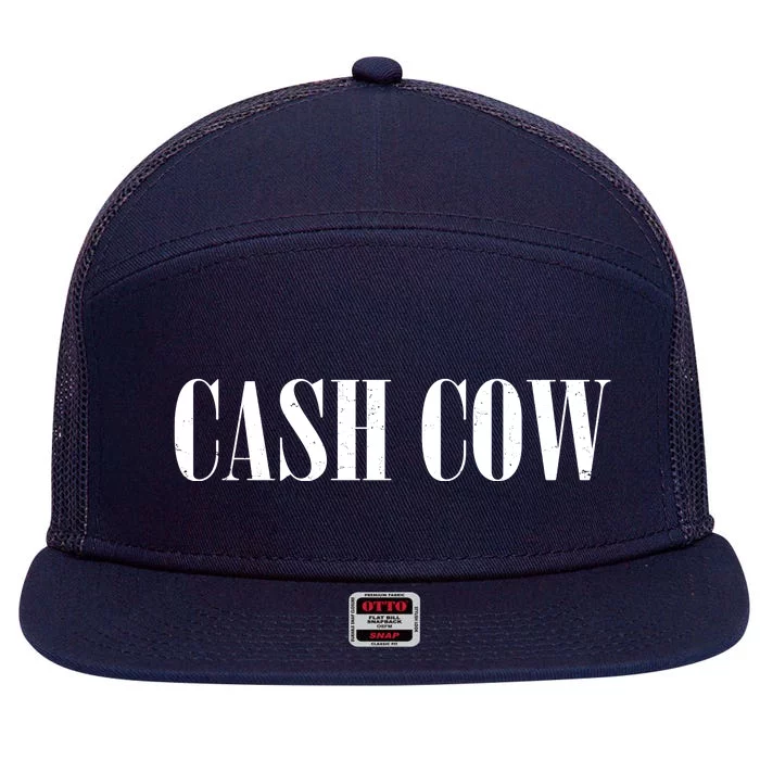 Cash Cow 7 Panel Mesh Trucker Snapback Hat